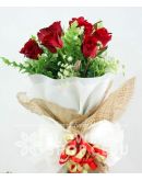 1 Dozen Red Roses (Round Bouquet)