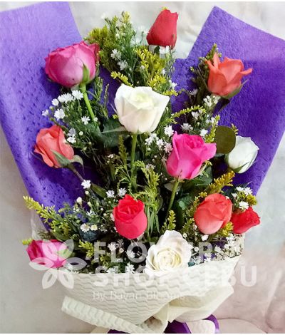 1 Dozen Mixed Roses