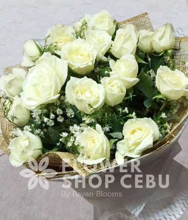 2 Dozen White Roses