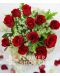 1 Dozen Red Roses (Round Bouquet)