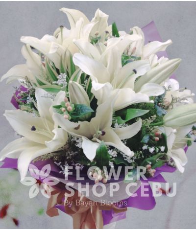 1 Dozen White Lilies