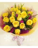 18 pcs. Yellow Roses