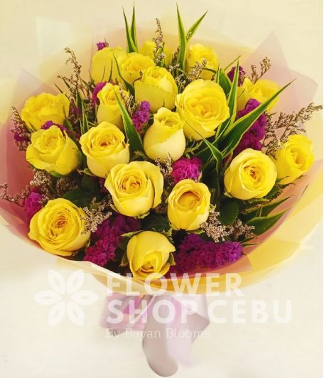 18 pcs. Yellow Roses