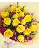 18 pcs. Yellow Roses