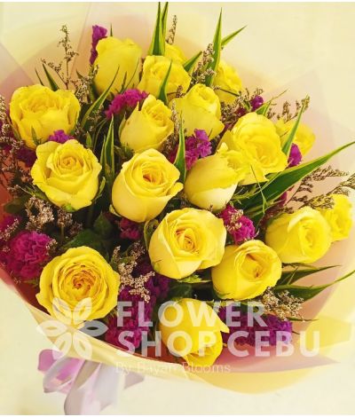 18 pcs. Yellow Roses