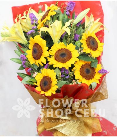 6 pieces Sunflower with Lilies