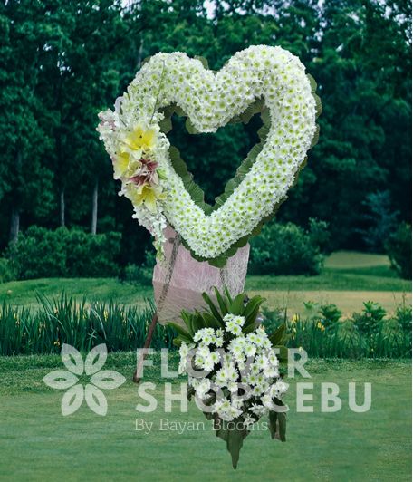 Heart Funeral Flower 2